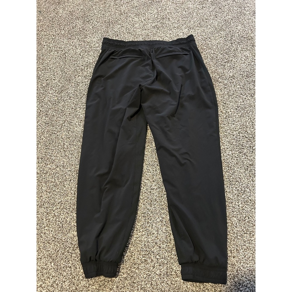 F29 Athleta‎ Womens Black Ribbed Side Panel Joggers Activewear Pants Size 10